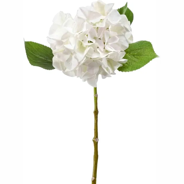 Emerald Kunstbloem hortensia tak - Challenge - 47 cm - wit - kunst zijdebloem - Hydrangea
