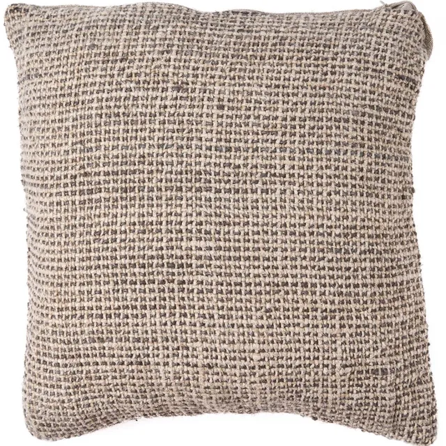 Bazar Bizar Antwerp The Linen Grain Cushion Cover - Natural Black Naturel