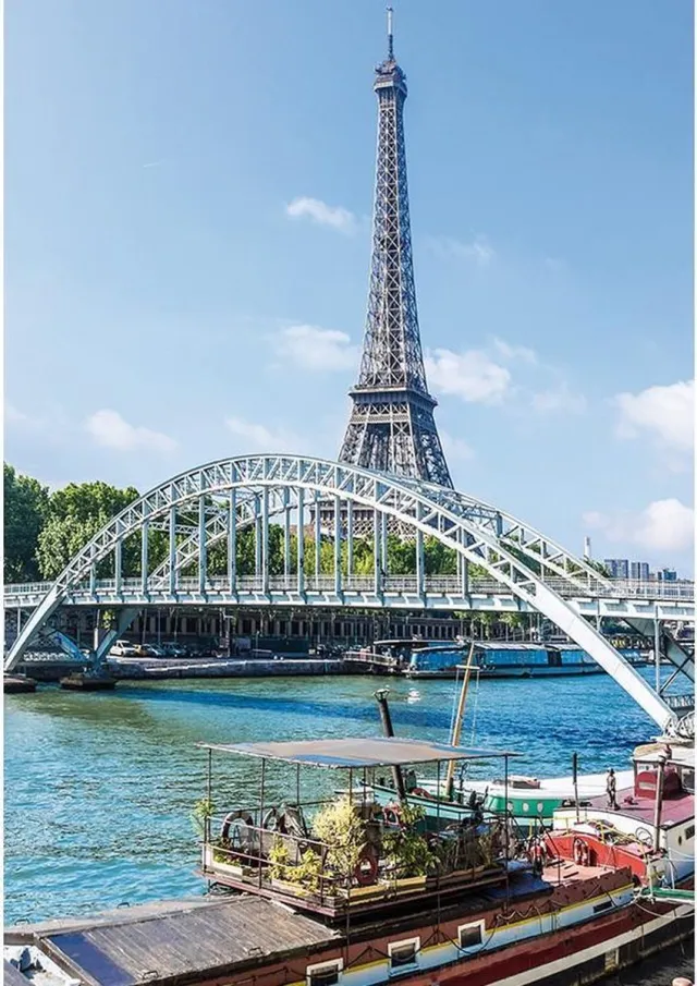 Linea Hogar 1x Zelfklevende Poster Bridge | 200x140cm | Parijs wit