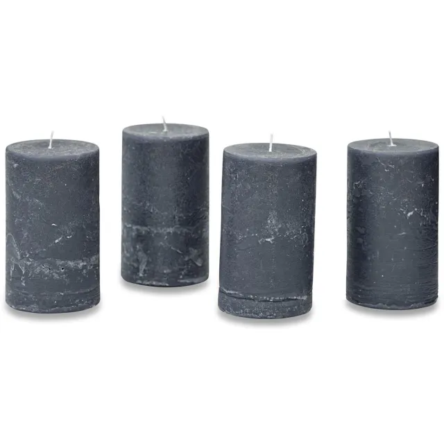 Loberon Kaars set van 4 Braga antraciet
