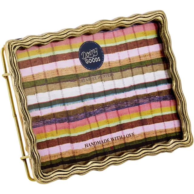 Doing Goods Yuki Wavy Frame Large - Gold Shiny Goud