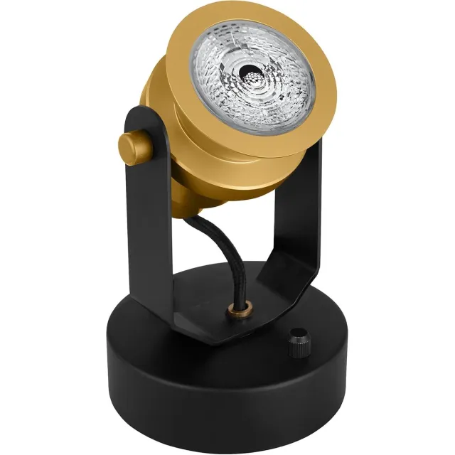Osram Vintage Edition 1906, Decospot Single, Goud, wand- en plafondlamp, IP20, inclusief lamp, aluminium behuizing Wit