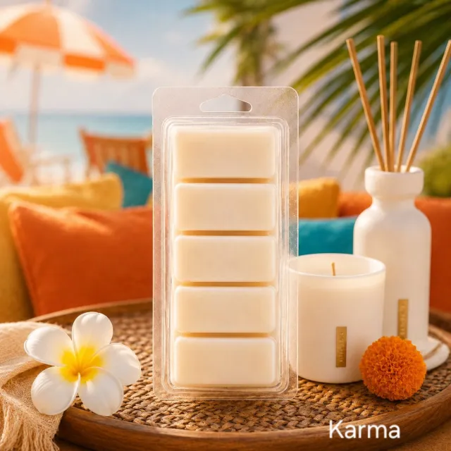 Anna's Geurenhuisje Waxmelts Karma - Snapbar - Good Habits - Wellnessgeur - Spa geur - 55 gram - Sojawas - Handmade - Dierproefvrij - Vegan - Huisparfum - Voor in geurbrander - Waxbrander - Geur in huis - Wax melt - Geurkaars - Parfum creme