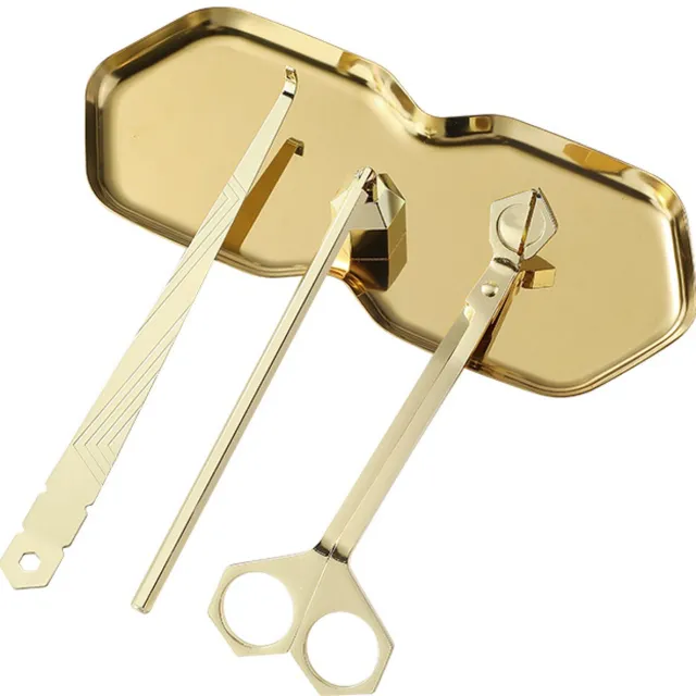 Sanorum 1set - Kaarsendoofset - Kaarsendover - Roestvrij staal - Dooft kaarsen veilig - Ontwerp met lange steel - Ideaal voor kaarsenliefhebbers - Elegant cadeau - Goudkleurig