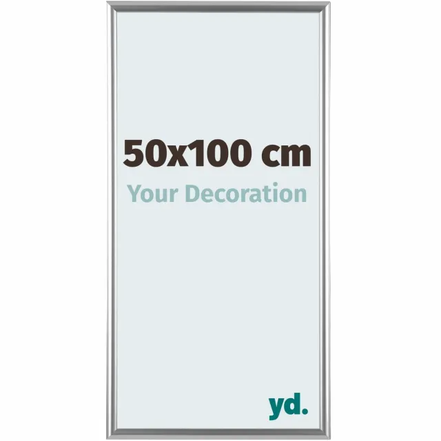 yd. Your Decoration - Fotolijst 50x100 cm - Kunststof - Zilver - Bordeaux