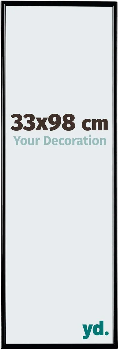 yd. Your Decoration - Fotolijst 33x98 cm - Kunststof - Zwart Hoogglans - Evry