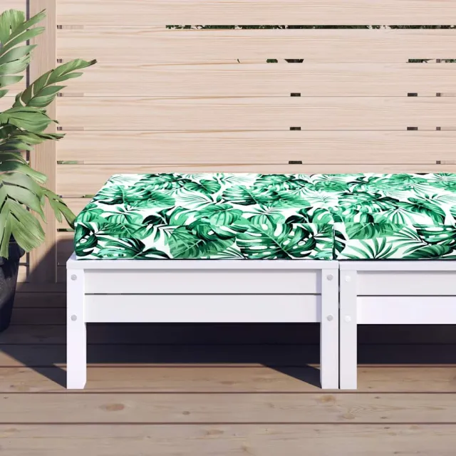 vidaXL Palletkussen bladpatroon 60x60x9,5 cm oxford stof Groen