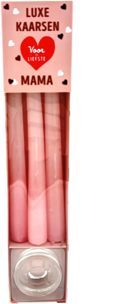 DP Factory Luxe kaarsen voor de liefste mama Roze