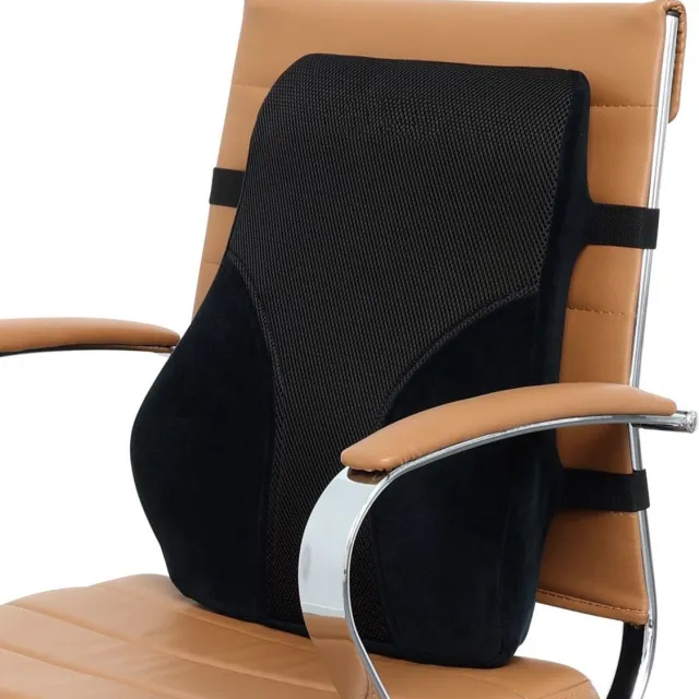 Sedero Lendensteun kussen - Rugkussen - Ergonomisch zitkussen - voor Auto of Bureaustoel Zwart