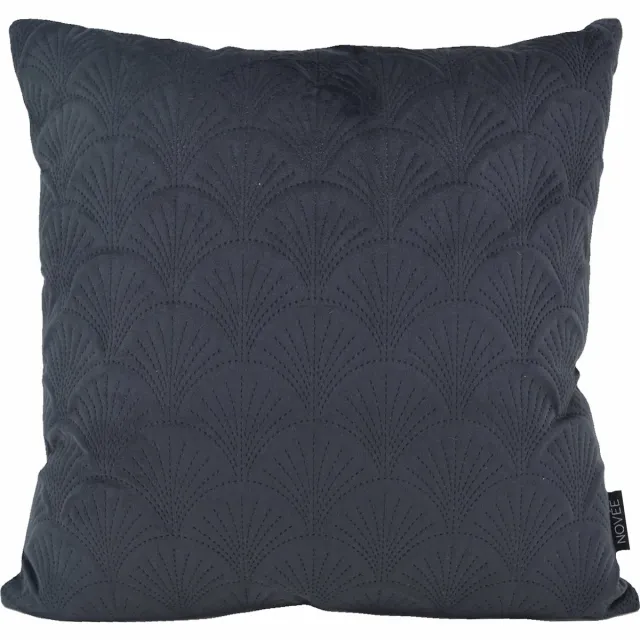 NOVÉE Velvet Shell Zwart Kussenhoes | Fluweel / Polyester | 45 x 45 cm