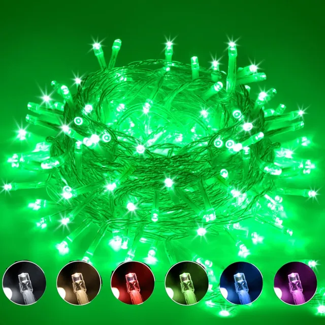 MUPOO Lichtsnoer Buiten en Binnen - IP 44 50M 500LEDs Groen licht -Fairy Light-8 Modes-Kerstverlichting -Voor Muur-Raam-Terras