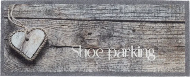 MD-Entree MD Entree - Deurmat - Schoenmat - Boots & Shoes - Heart Wood - 40 x 100 cm Grijs