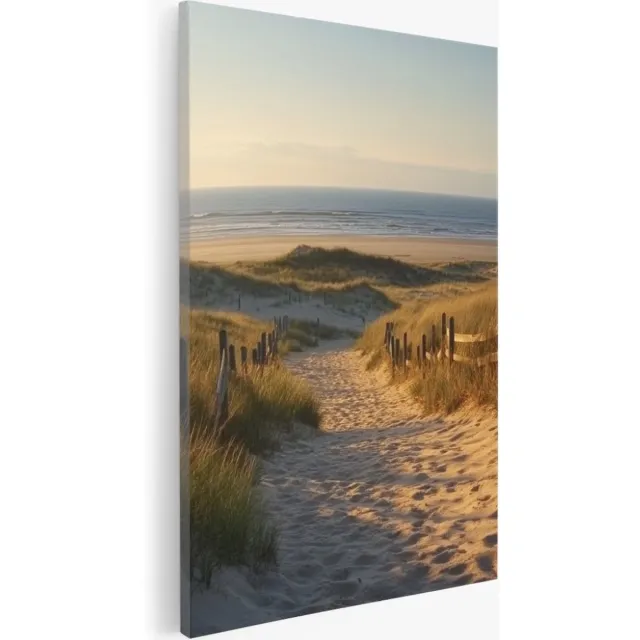 Saammp Canvas Schilderij - Tropisch strand - Zee - 20x30 - Foto op canvas - Wanddecoratie - muurdecoratie Woonkamer - Slaapkamer decoratie - Canvas Print Multicolor