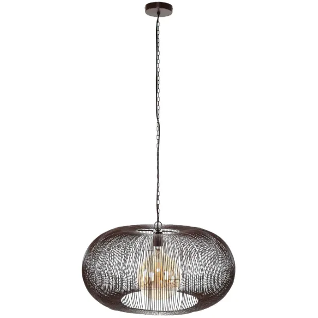 Nest of Nora Hanglamp Sona - Rond Ø70cm - E27 fitting - Zwart nikkel Zilver