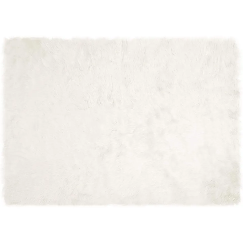 vidaXL Tapijt van imitatie TAFALLA Wit 120 x 170 cm Polyester