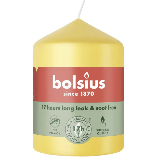 Bolsius Stompkaars 80/58 Sunny Yellow (1 stuk) Geel