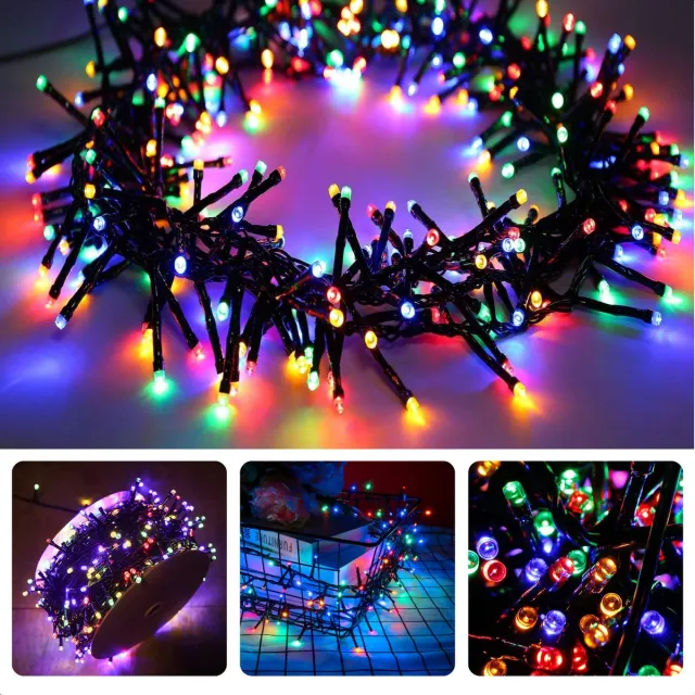 Cheqo Kerstverlichting - Kerstboomverlichting - Kerstlampjes - 400 LED - 6M - Voor Binnen en Buiten - Timer - 8 Lichtfuncties - Lang Snoer - Multicolor - Clusterverlichting - Sfeerverlichting - Feestverlichting - Veelkleurig