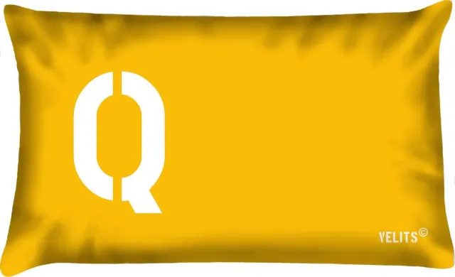 Velits outdoor Sierkussen - Buitenkussen Seinvlag Letter Q Waterafstotend Bootkussen - Multicolor - 60 Cm X 40 Cm geel