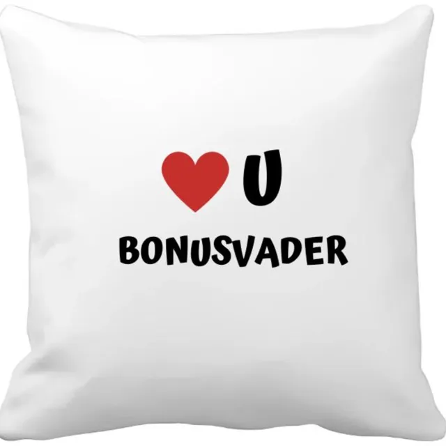 Akyol love u bonusvader Kussen hoes - Papa - de liefste bonusvader - vader cadeautjes - vaderdag - verjaardag - geschenk - kado - 40 bij 40 cm Multicolor