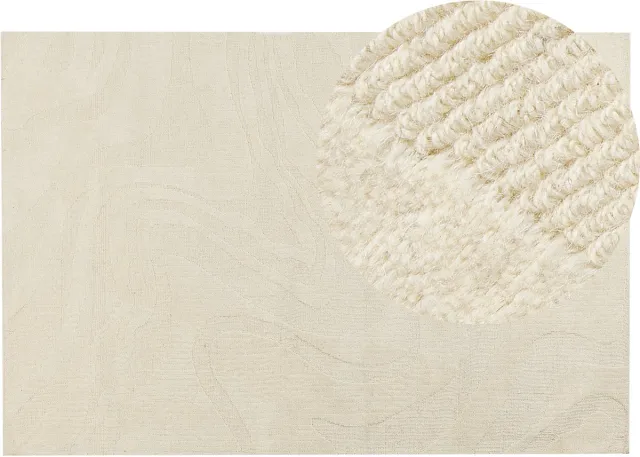 Beliani SASNAK - Vloerkleed - Beige - 200 x 300 cm - Wol