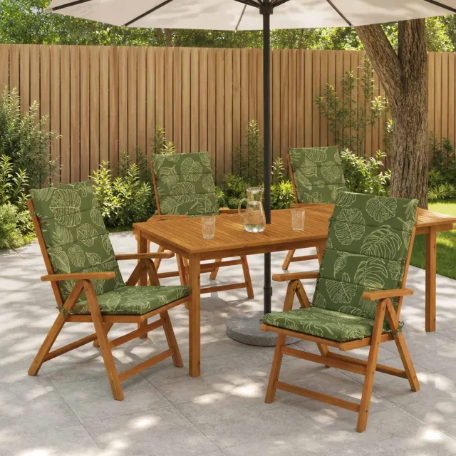vidaXL Kussen voor stoel met hoge rug GEMERT 4 st 100% Polyester groen