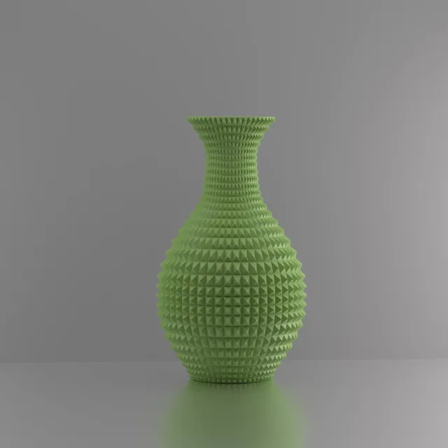 3d-gezellig Avontuur - Vaas - Waterdicht - Lichtgroen - Maat 30 cm - Kunststof - Modern - Bloemenvaas - 100% gerecycled PLA (bioplastic)