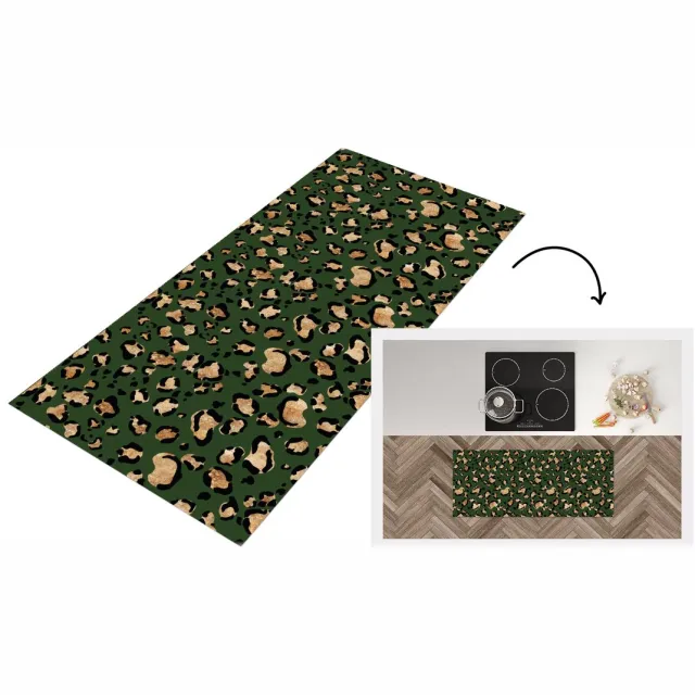 KitchenYeah Keukenloper - Loper keuken - Panter - Goud - Patronen - Luxe - Keukenloper vinyl Multicolor