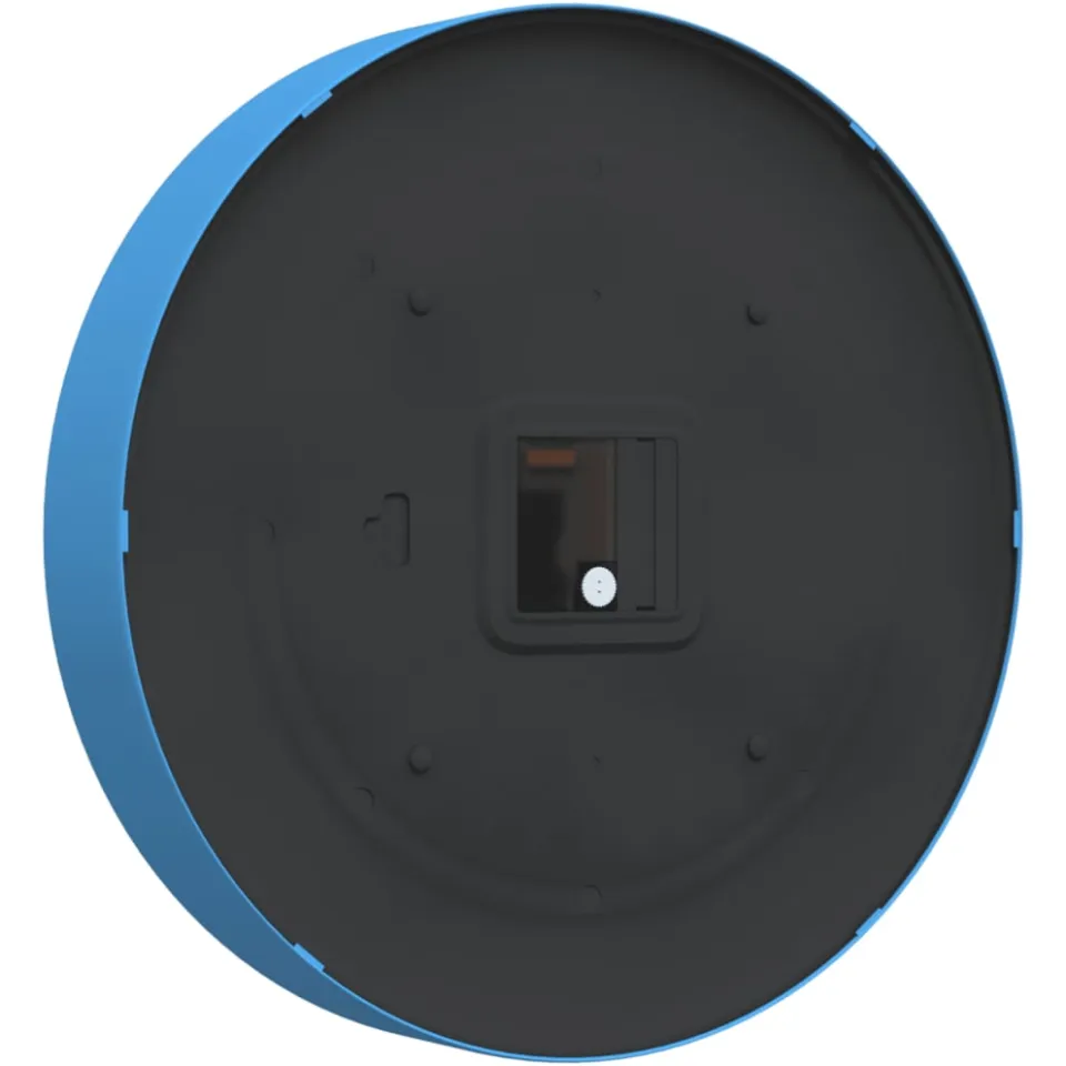 vidaXL Wandklok Ø25,5 cm polystyreen en glas blauw, foto 4