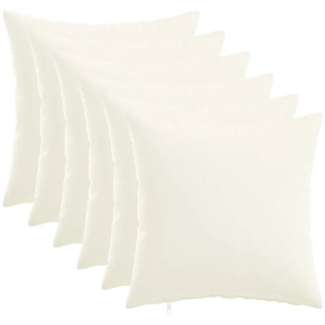 vidaXL Dekenkussen - 6 - st - HEERLEN - Wit - 45 - x - 45 - cm - Stof