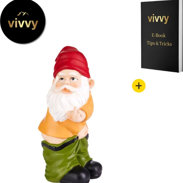 Vivvy Tuinkabouters Voor Buiten - Dronken+Tuinkabouter Volledige Set - Tuinkabouter Beelden - Perfect Cadeau - Stormbestendig - 11*24*9 Cm Geel