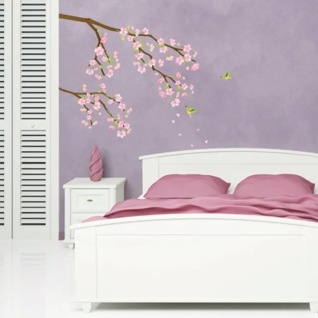 Ambiance Sticker Muurstickers met Japanse kersenbloesem Multi color