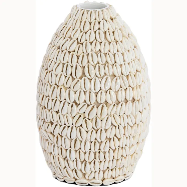 Light & Living Vaas SHELL - Ø19x28cm - Wit
