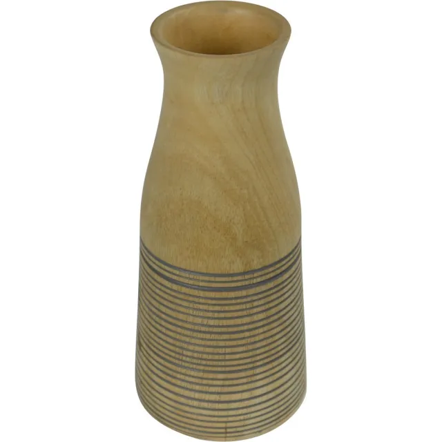 Fine Asianliving Japandi Vaas Mangohout Handgemaakt Grijs D7xH23cm