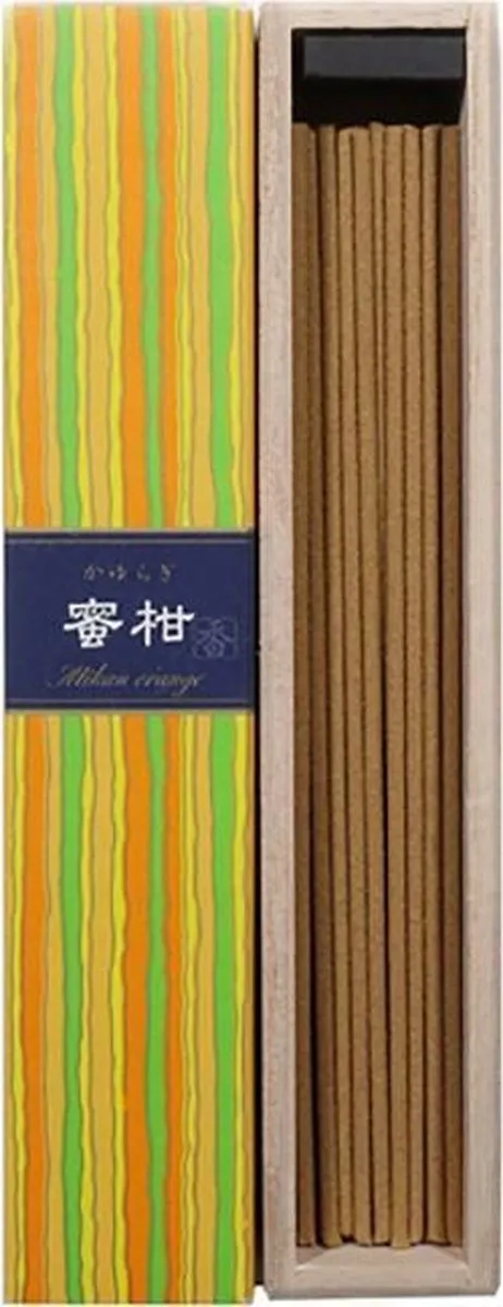 Yogi & Yogini naturals KAYURAGI wierook Mikan sinaasappel (40 gram) hout