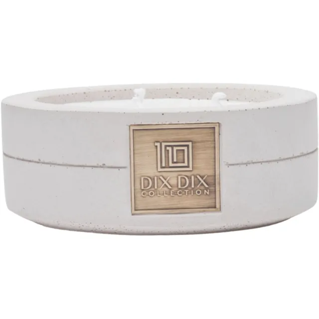 Collection DIX DIX collection - Geurkaars PURE (400g) - Natuurlijke koolzaadwas - Luxe betonnen geurkaars - Bloemig & Gourmand - Handgemaakt in Nederland Grijs