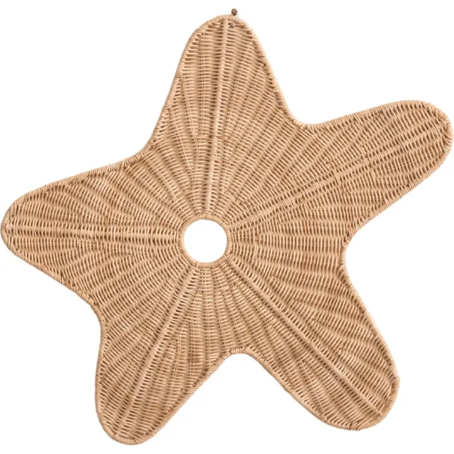 Cokos Aster de zeester rotan wanddecoratie medium Beige