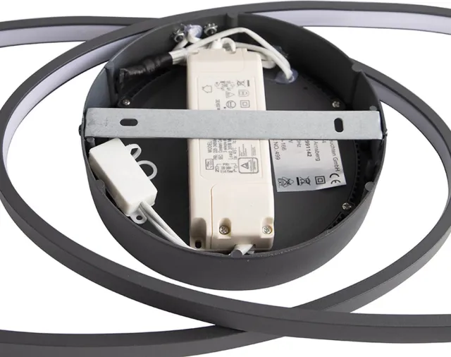 RL LIVE YOUR LIGHT REALITY GALAXY - Plafondlamp - Antraciet - incl. 1x SMD 28 W - Licht apart schakelbaar - FLEX - Connect - Niet dimbaar