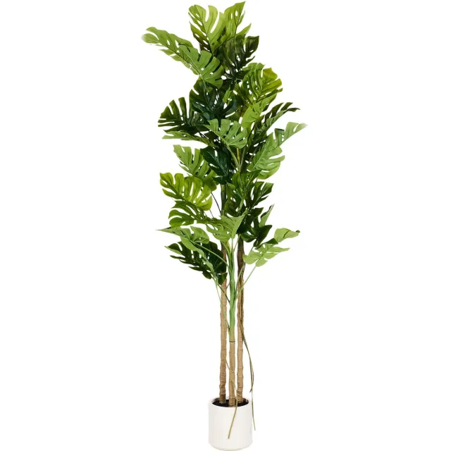 Beliani MONSTERA PLANT - Kunstplant - Groen - 221 cm - Synthetisch
