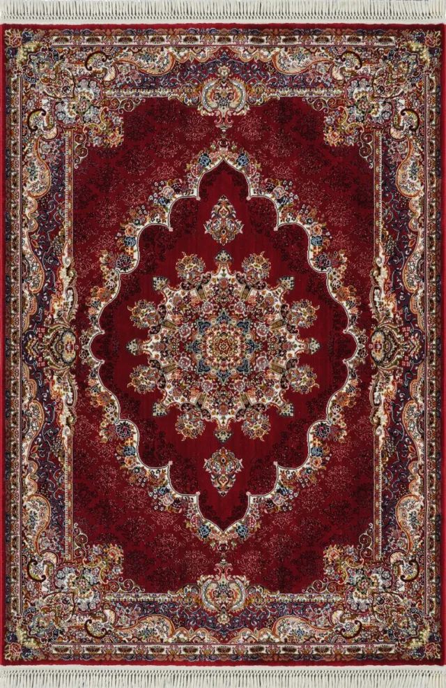 Muratap Isfahan Oosters Vloerkleed Klassiek Vintage Tapijt Rood- 400x500 CM