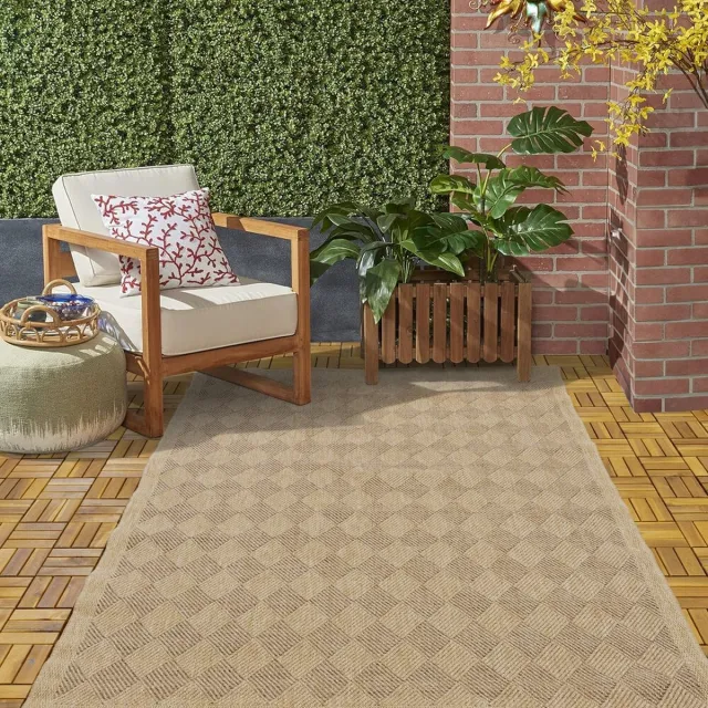 flycarpets Lucia Naturel Sisal Buitenkleed Voor Binnen & Buiten Vloerkleed - Beige - 200x290 cm