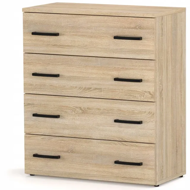 st meubels SCHOENENKAST SONOMA EIKEN 71x82.9x35 4 PLANKEN STANDAARD ZONDER ZITTING