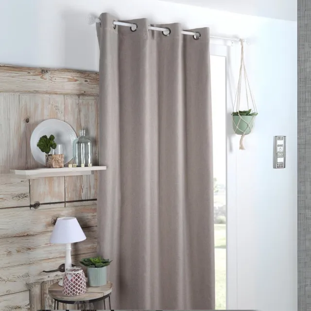 HomeMaison STOF Copenhague Verduisterend Gordijn - 140 x 260 cm - 100% Polyester - Beige