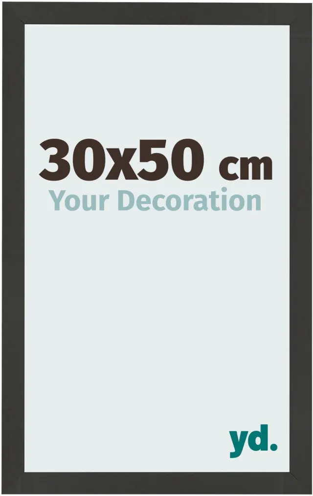 yd. Your Decoration - Fotolijst 30x50 cm - MDF - Zwart Houtnerf - Bologna