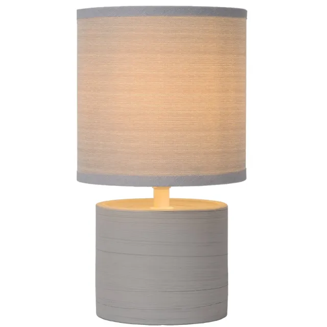 Lucide GREASBY - Tafellamp - Ø 14 cm - 1xE14 - Grijs