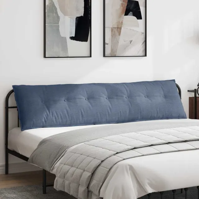 vidaXL Rugkussen Blauw 200 x 50 x 19 cm Katoen Stof