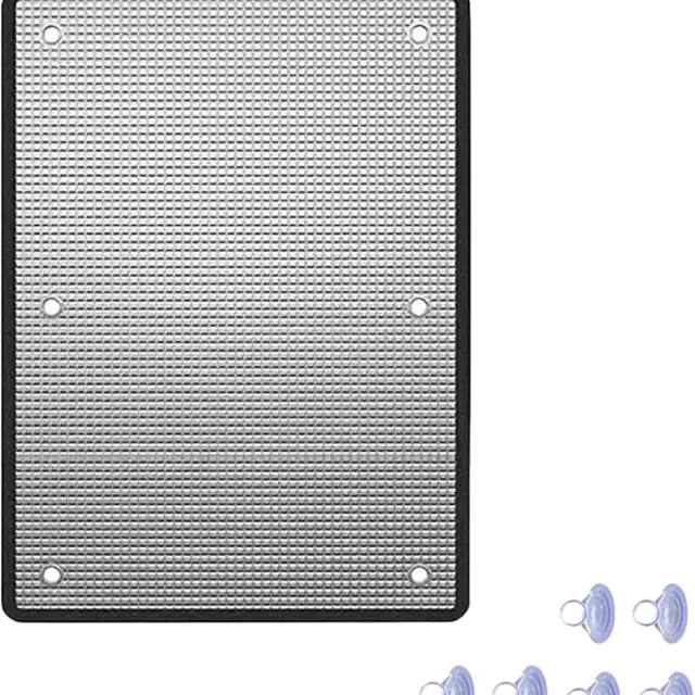 KZQ 9 mm thermische zonwerende raamfolie - herbruikbare dubbelzijdige aluminiumfolie - met zuignappen - Geschikt voor woningen, kassen en kantoren - 60x100 cm Zilver