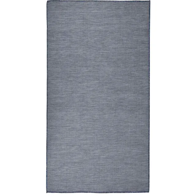 vidaXL Buitenkleed platgeweven 80x150 cm blauw