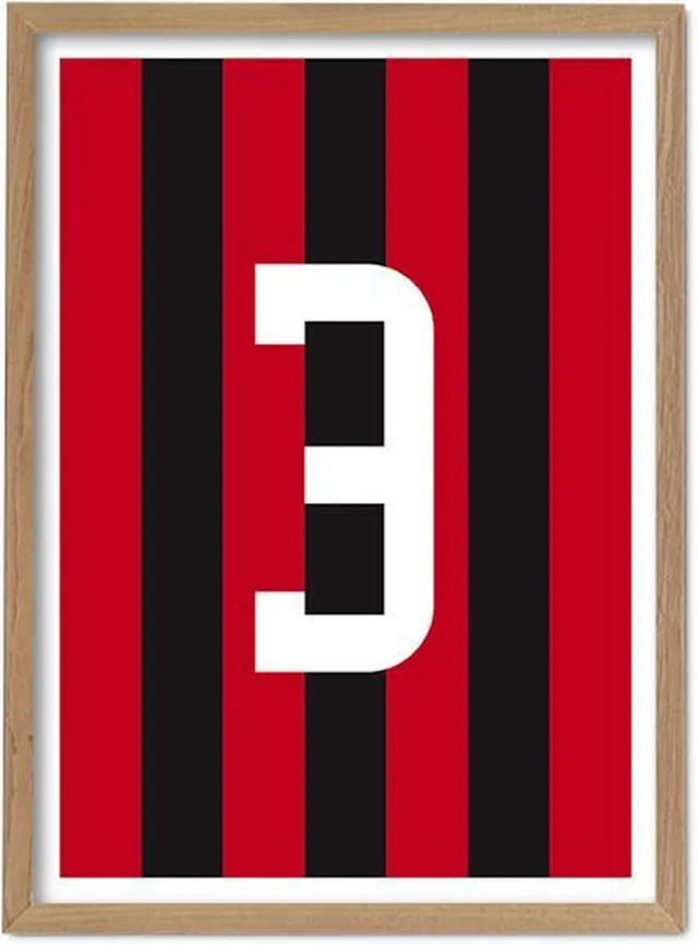 FC Kluif 'Il Capitano' poster - AC Milan poster - 70 x 50 cm Zwart