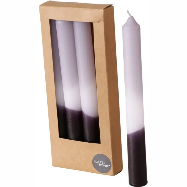 Boltze Staafkaars 25 cm diameter 2,20 cm verloop zwart - grijs - wit