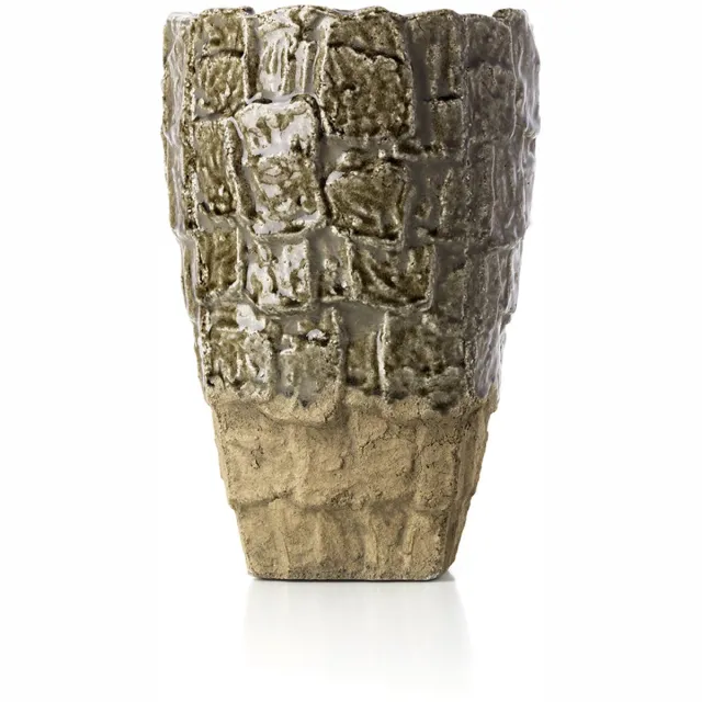 Bazar Bizar Antwerp The Rock Texture Vase - Grey Stone